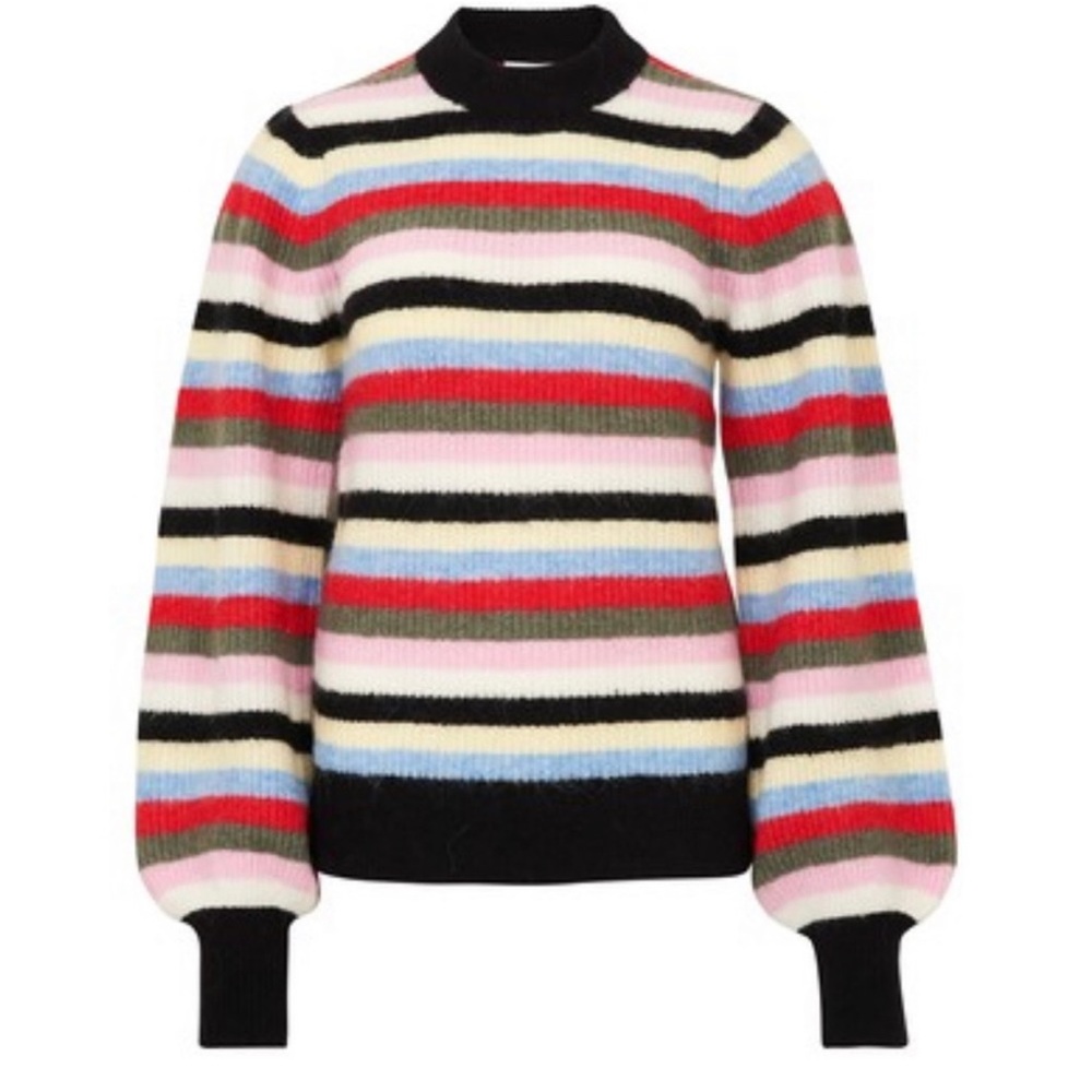 GANNI striped wool knit sweater XL - so soft!
